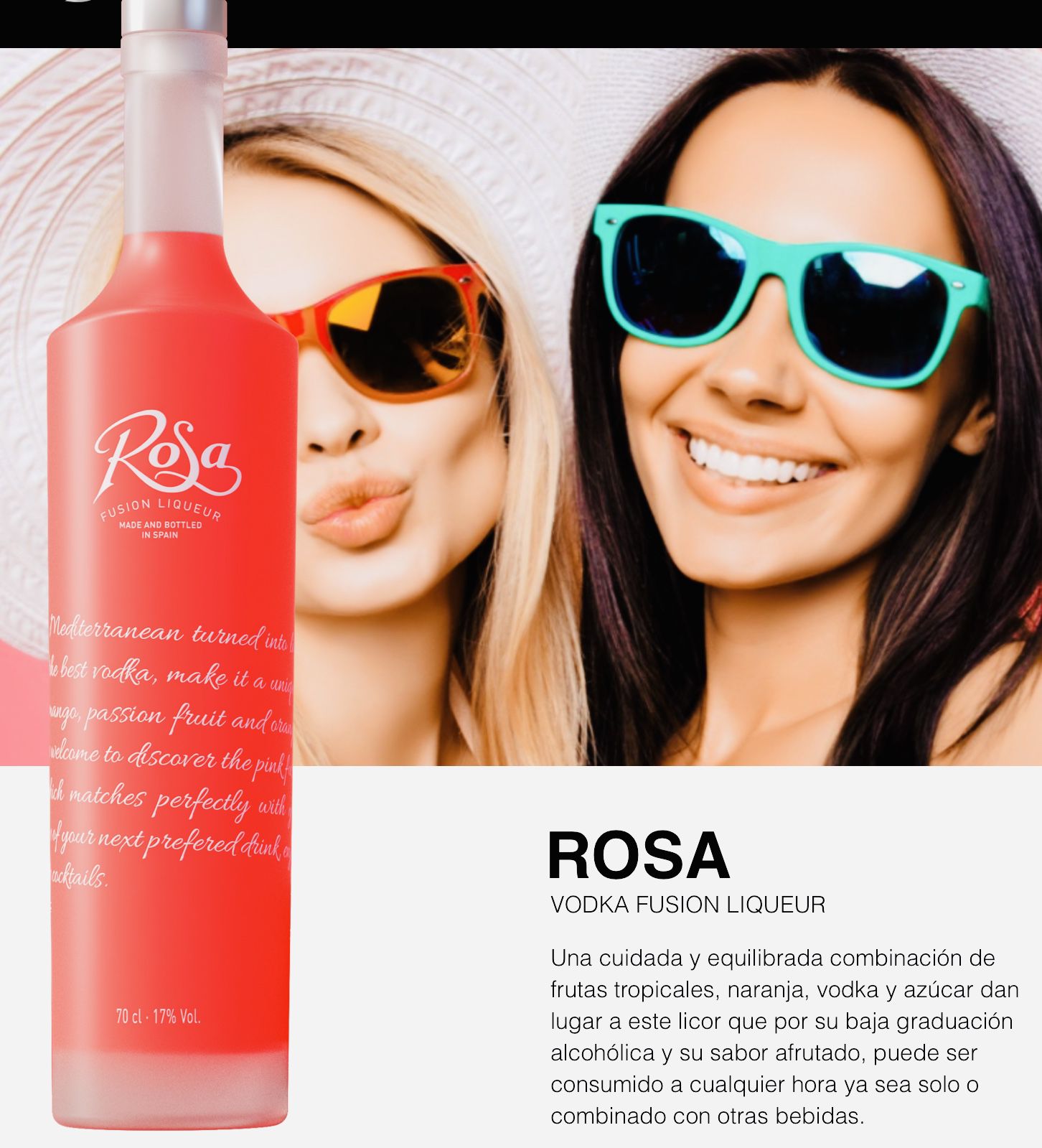 Rosa Fusion Liqueur, baja graduación y sabor explosivo